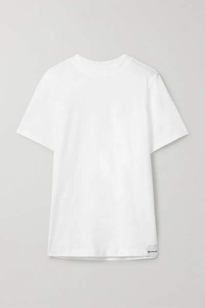 Victoria Beckham Printed Cotton-jersey T-shirt In White