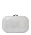 Judith Leiber Crystal Embellished Slide Lock Clutch In Metallic