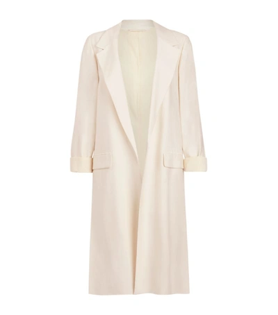 Allsaints Aleida Duster Coat In Ivory White