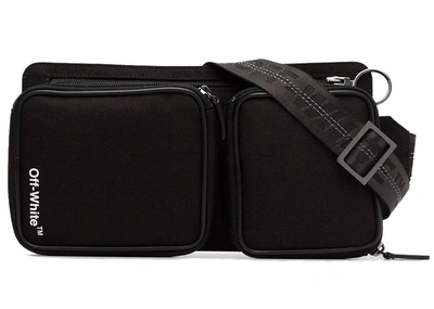 Pre-owned Off-white  Cordura Logo Belt Bag Print Black