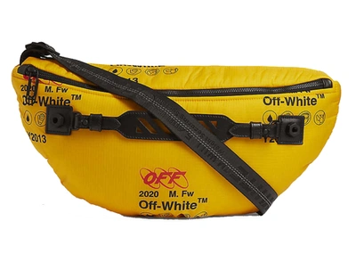 Pre-owned Off-white  Logo-print Belt Bag Industrial Strap Yellow