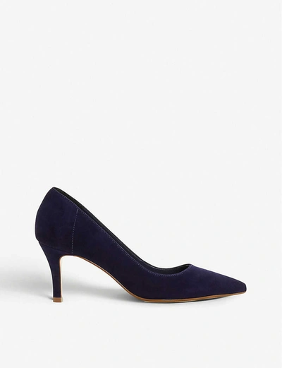 Dune Andrie Suede Courts In Navy-suede