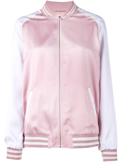 Saint Laurent Over-sized Classic Teddy Jacket In Pink