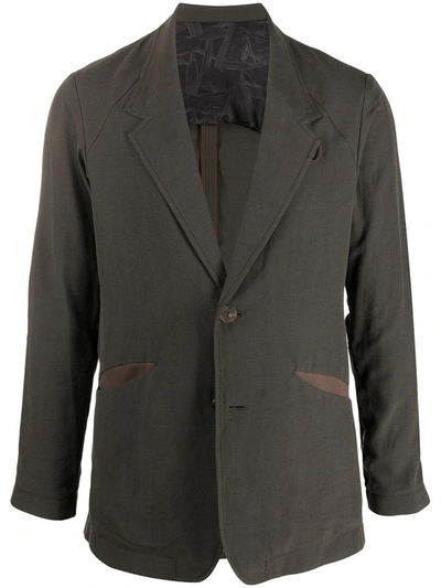 Devoa Long-sleeved Blazer In Grey