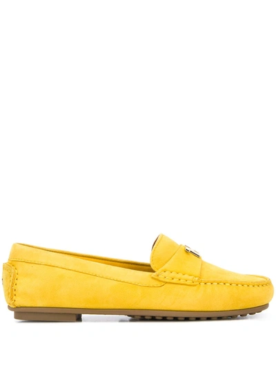 Tommy Hilfiger Logo-plaque Loafers In Yellow