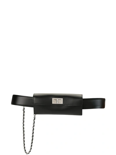 Pre-owned Chanel 2003 2.55 Belt Bag In Black