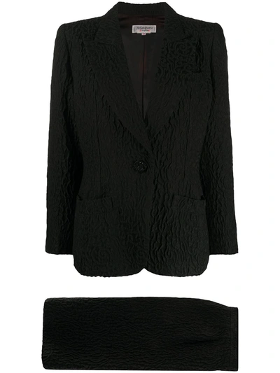 Pre-owned Saint Laurent 1980s  Skirt Suit In Black