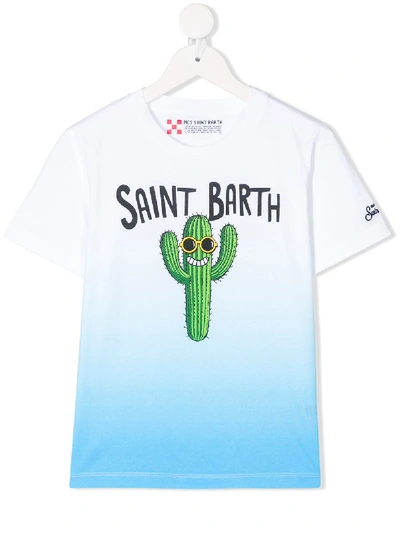Mc2 Saint Barth Teen Cactus Shades T-shirt In White