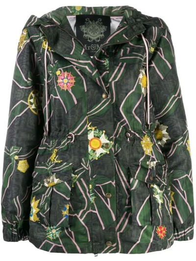 Mr & Mrs Italy Onoreficenze Printed Jacket In Green