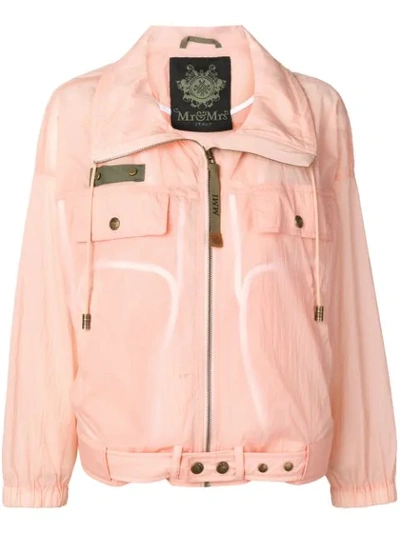 Mr & Mrs Italy Waterproof Crispy Nylon Jacket In Pink