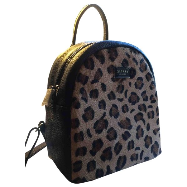osprey black leather backpack