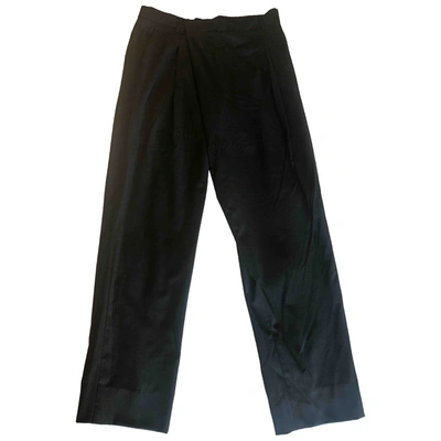 Pre-owned Emporio Armani Wool Trousers In Anthracite