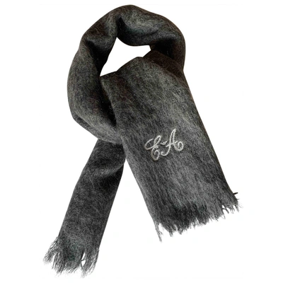Pre-owned Emporio Armani Wool Scarf In Grey