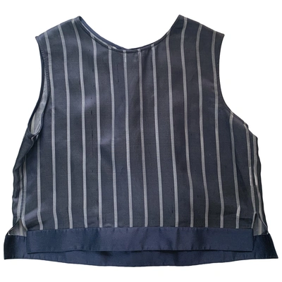 Pre-owned Giorgio Armani Silk Vest In Blue