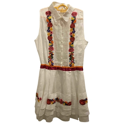 Pre-owned Alberta Ferretti Mini Dress In White