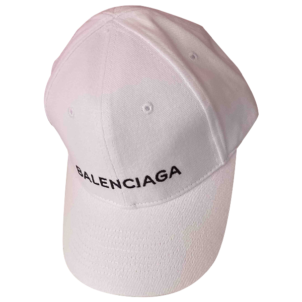 white balenciaga hat