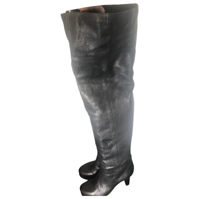 Pre-owned Jimmy Choo Black Leather Boots