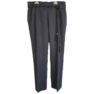 Pre-owned Claudie Pierlot Chino Trousers In Navy