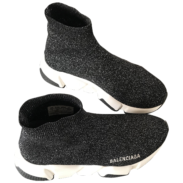 balenciaga glitter speed trainers