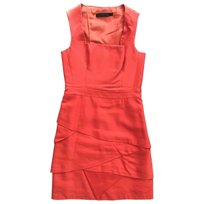 Pre-owned Reiss Silk Mid-length Dress In Red
