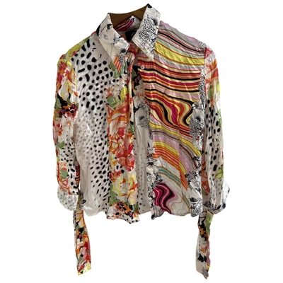 Pre-owned Just Cavalli Silk Shirt In Multicolour