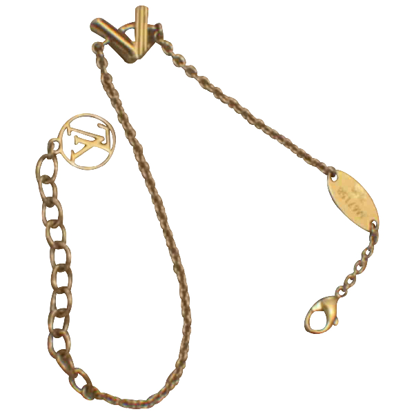 Pre-Owned Louis Vuitton Alphabet Lv&me Gold Metal Bracelet | ModeSens