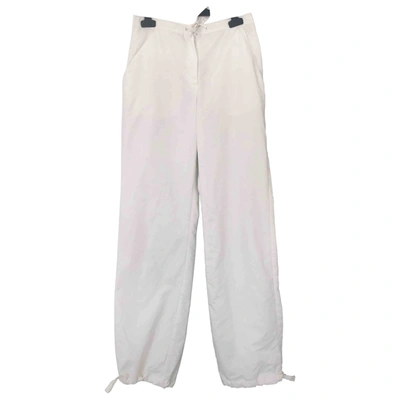 Pre-owned Trussardi Large Pants In White