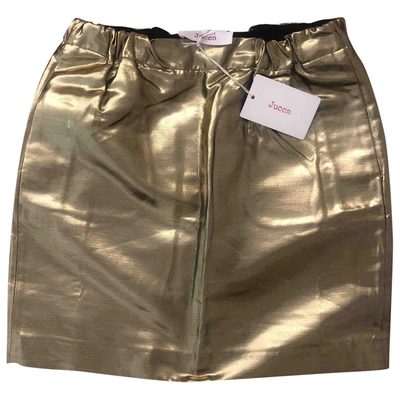 Pre-owned Jucca Mini Skirt In Gold