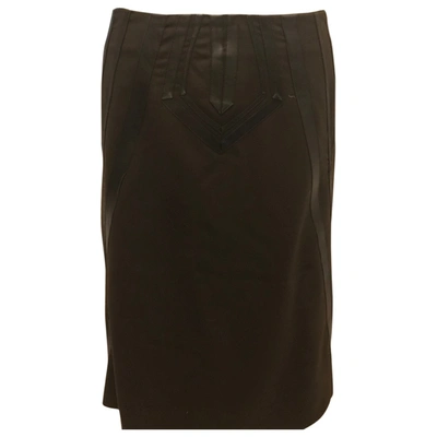 Pre-owned Barbara Bui Wool Mid-length Skirt In Brown