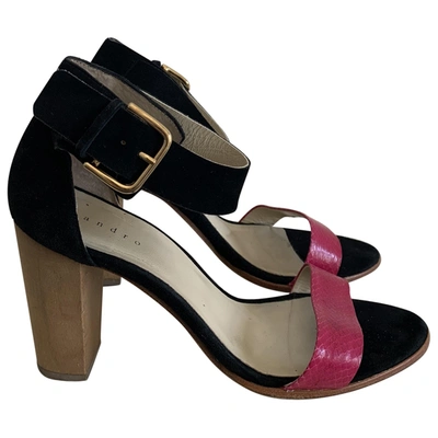 Pre-owned Sandro Leather Sandals In Multicolour