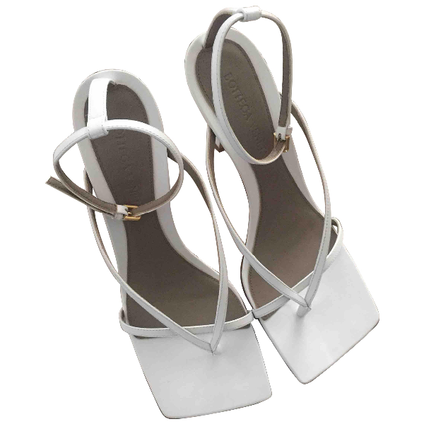 bottega white sandals