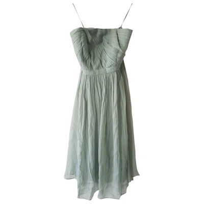 Pre-owned Jcrew Green Silk Dress
