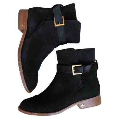 Pre-owned Tory Burch Ankle Boots In Black