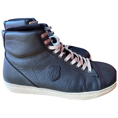 Pre-owned The Kooples Black Leather Trainers