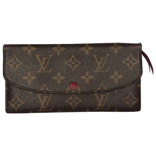 Pre-Owned Louis Vuitton Emilie Brown Cloth Wallet | ModeSens