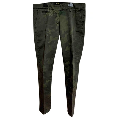Pre-owned Dondup Chino Trousers In Green
