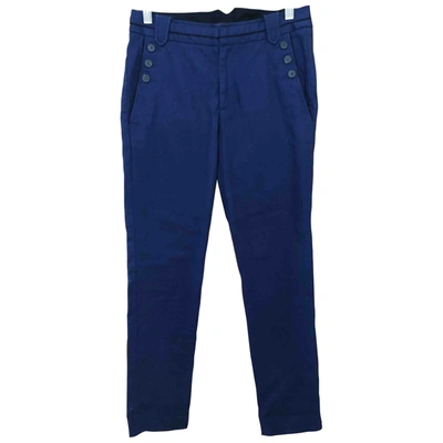 Pre-owned Comptoir Des Cotonniers Blue Cotton Trousers