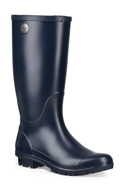Ugg Shelby Matte Waterproof Rain Boot In Navy