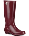 Ugg Women's Shelby Matte Rain Boots In Garnet