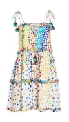 All Things Mochi Blessica Polka Dot Silk Blend Crepe Minidress In Multi Dots