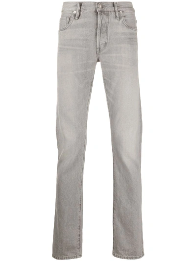Tom Ford Washed-effect Slim-fit Jeans In Grey