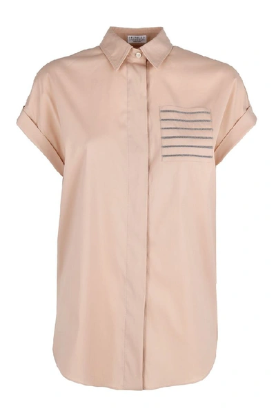 Brunello Cucinelli Pink Cotton Shirt