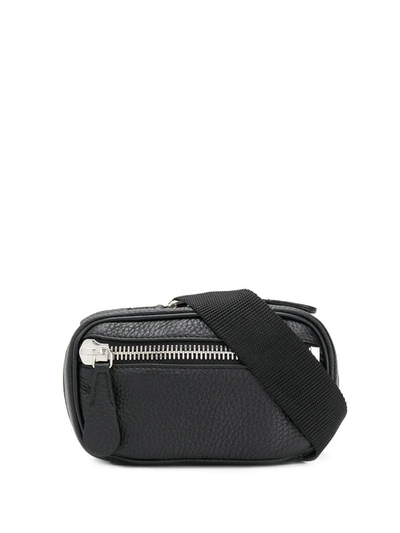 Maison Margiela 4-stitch Grainy Leather Belt Bag In Black