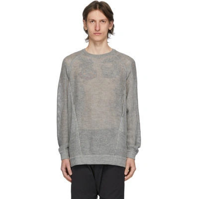 Acronym Grey Cashllama Crewneck Sweater In Gray