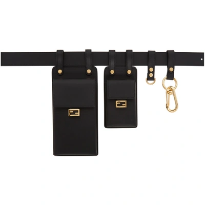Fendi Multi-accessory Ff Motif Belt In F0kur Black