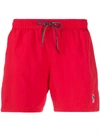 Paul Smith Zebra Patch Swim Shorts In Red