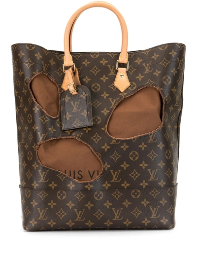 Pre-owned Louis Vuitton X Comme Des Garçons 2014 Halls Tote Bag In Brown