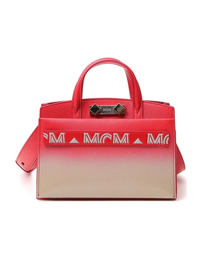 Mcm White/red Leather Handbag