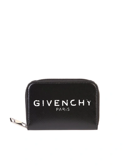Givenchy Vintage Logo Zip In Black