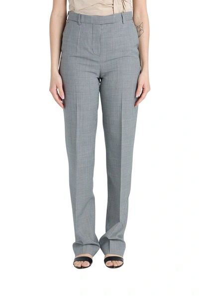 Givenchy Split Houndstooth Trousers In Grey